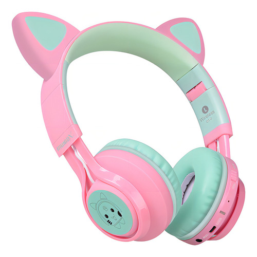 Auriculares Inalambricos Riwbox Bluetooth Pink Color Pink/Green
