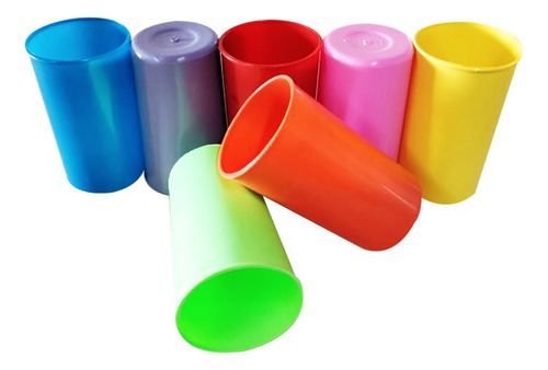 Vasos Lisos De Plástico Para Tomar Agua Reusables 50 Piezas