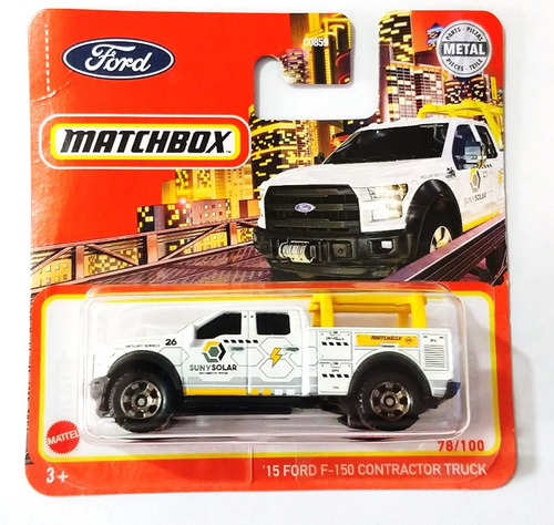 Matchbox Ford F150 2015 Contractor Truck Original Coleccion