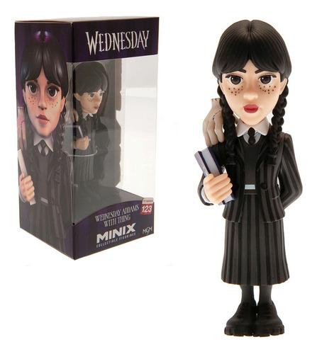 Minix Wednesday Addams Con Dedos Merlina 10cm Figura Muñeco