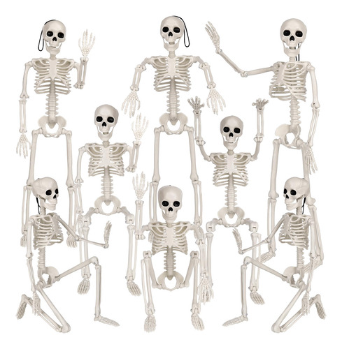 Esqueletos Posicionables Colgantes Kit Decoracion Halloween