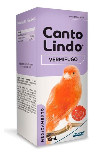 Canto Lindo Vermífugo Oral 15ml Para Pássaros E Aves Provets