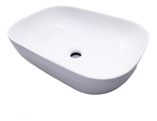Imagen 1 de 5 de Bacha De Apoyo Blanca De Loza 46 X 33cm Porcelana Sanitaria