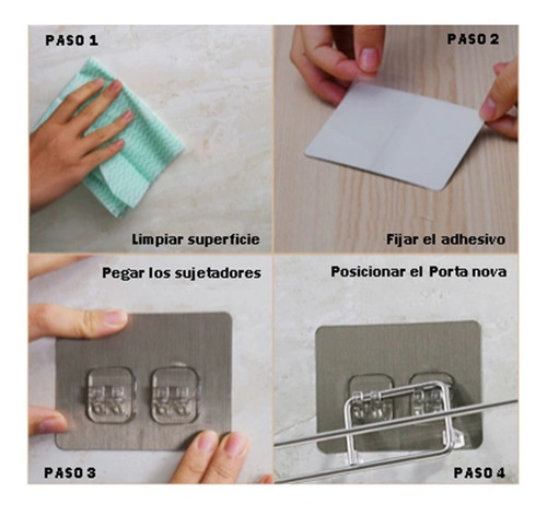 Imagen 5 de 7 de Porta Nova Metálico Para Nova De 12 A 24 Mtrs Con Adhesivo