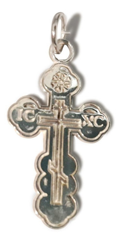 Dije Cruz Plata .925 Crucifijo Ortodoxo