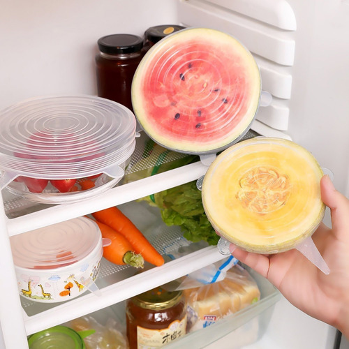 Tapa De Silicona De Comida Para Microondas, 6 Unidades