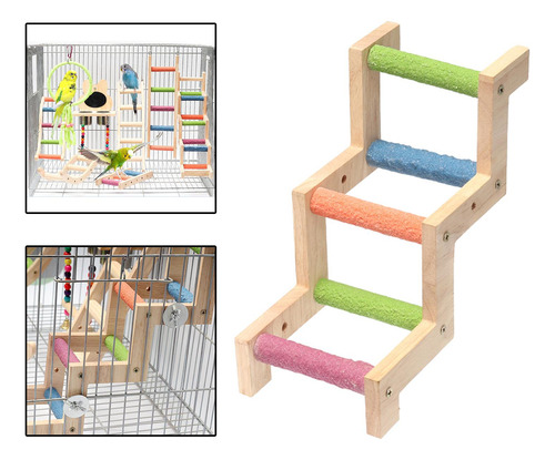 Escalera Para Loros Y Pájaros, Accesorios De Jaula De S