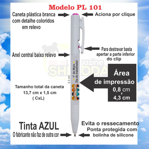 15 Lembrancinhas Brindes Canetas Dia Do Trabalho