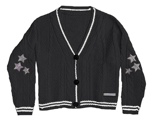 Sweater De Crochet Largo Oversize Para Mujer - Otoño