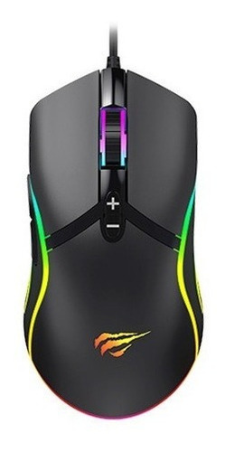 Imagem 1 de 4 de Mouse Gamer Havit Ms1026 Rgb 6.400 Dpi 7 Botões Preto