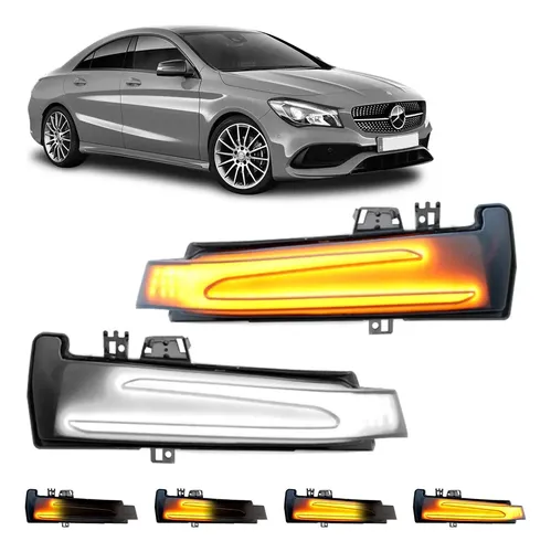 Luces Secuenciales LED Espejo Lateral W204 CLA Luces Intermitentes Secuenciales QKLsudua - Para Mercedes W204, CLA, Clase C | LED Ahumado Luces Secuenciales Espejo Lateral W204 CLA Clase C LED