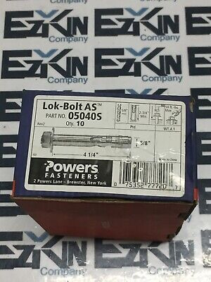Powers Fasteners 05040s Lol-bolt As 5/8 X 4-1/4 Lot Of 1 Ttr