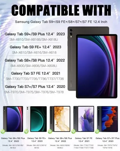 Funda Para Galaxy Tab S9 Fe+/s9 Plus 2023 Sm-x610/x810 Color