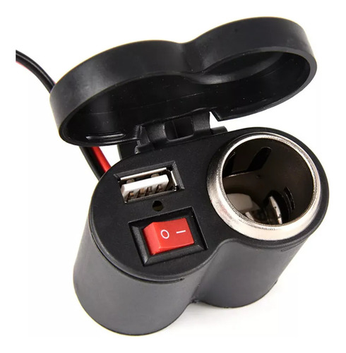 Toma Corriente Moto Encendedor Cargador Usb 12v