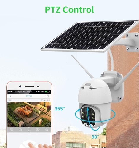Imagen 6 de 7 de Cámara Ip Solar 1080p 4g Tipo Domo / Panel Solar Mono