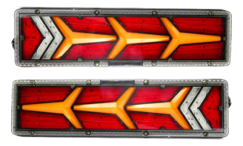 X2 Focos Traseros De Advertencia Led Bi-volts Camión Grúa 