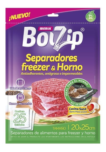 Bolzip Separadores Para Freezer Y Horno Antiadherentes 