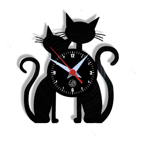 Relógio De Parede Vinil - Gatos Petshop Pet Gatinhos