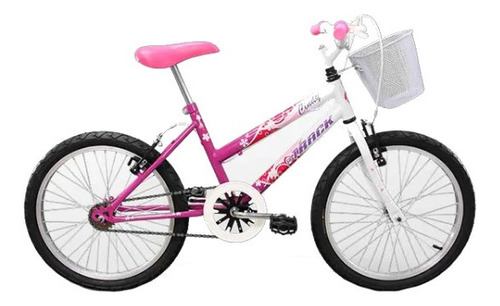 Bicicleta  infantil infantil TK3 Track Cindy aro 20 14.5" freios v-brakes cor branco/rosa