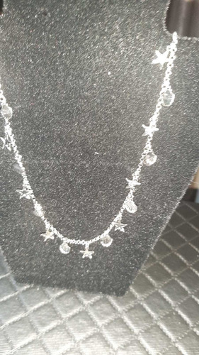 Imagem 3 de 7 de Colar Prateado 70cm Conchas E Estrela Do Mar - Sa980cop