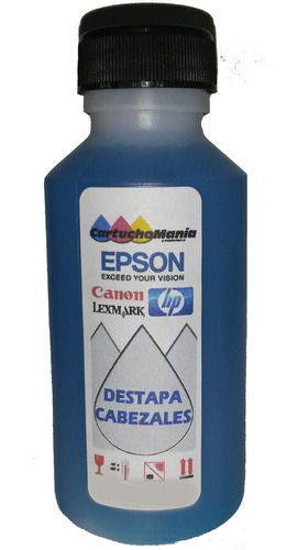 Imagen 1 de 1 de Liquido Limpia Destapa Cabezales Epson Hp Lexmark 125ml