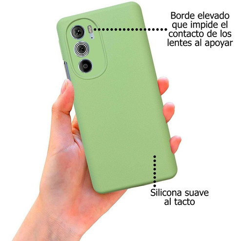 Funda Silicona Protege Cámara Felpa Para Moto Edge 30 Neo