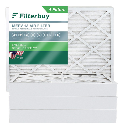 Filtro De Aire Merv 13 De 16 X 20 X 4 Pulgadas, Defensa...