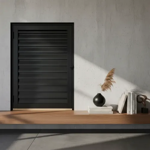 Alçapão Porta Abrigo A 70x70 L Alumínio Ventilada Preta