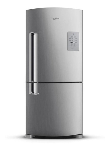 Imagen 2 de 5 de Heladera No Frost Whirlpool Wre80k2 Inox Con Freezer 573l