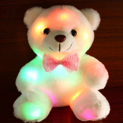 Muñeca De Peluche Con Forma De Oso, Led, Colorida, Nocturna,