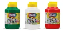 Comprar Kit 3 Potes Tinta Guache Verde Branco Vermelho 250ml Acrilex