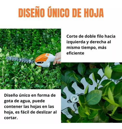 Corta Setos Podador Césped Arbustos Inalámbrico - 2 En 1