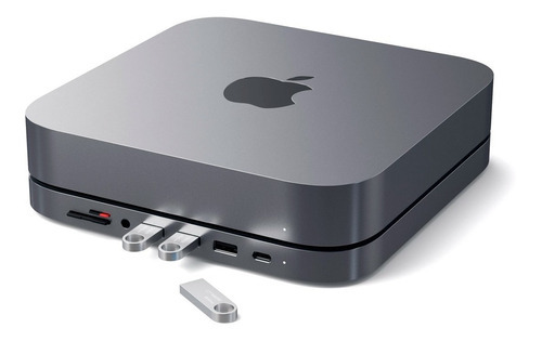 Hub Usb-c Satechi Base P/ Mac Mini 6 Portas Space Gray