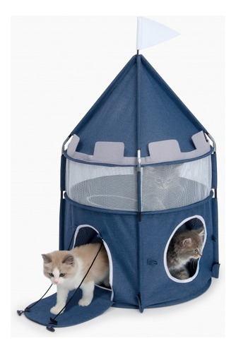 Juego Gatos Castillo 2 Pisos Plegable Vesper Castle Catit