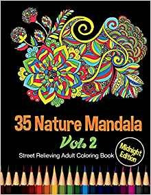 35 Nature Mandala  Midnight Edition Street Relieving Adult C