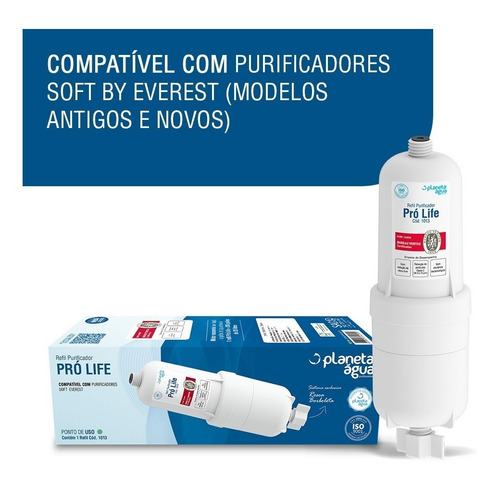Refil Para Filtro Purificador Soft Everest 2 Em 1 Prolife - 1013 Plus Fit Baby Slim Star Flat