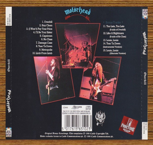 Motörhead - Overkill Cd (Usado)