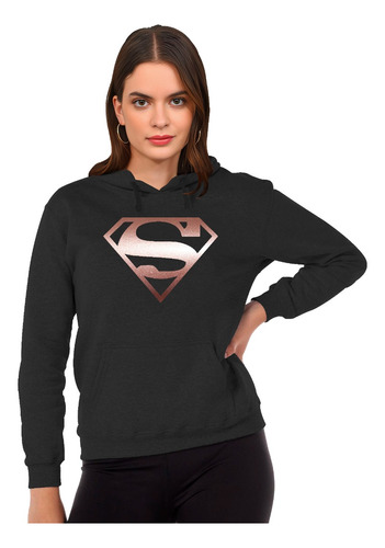 Sudadera Superman Mod1 Oro Rosa