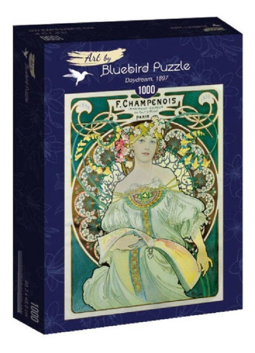 Rompecabezas Daydream Mucha 1897 Bluebird 1000 Piezas