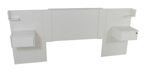 Imagen 4 de 10 de Respaldo Sommier Cama Con Mesas De Luz Integradas Para Colchones De 140 A 200 Cm En Melamina +