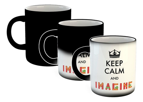 Taza Magica Frase Keep Calm And Imagine Mantenga La