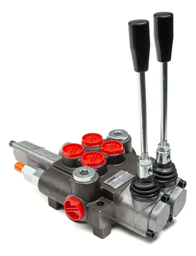 Válvula De Control Direccional Hidráulica 2 Carretes 10 Lpm