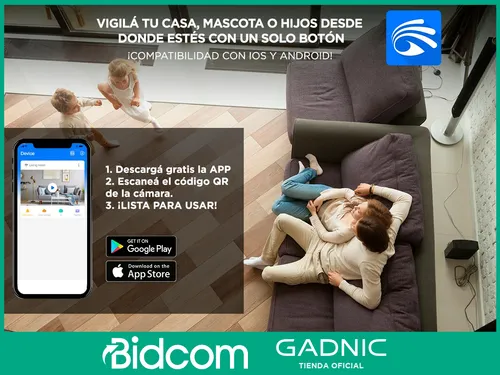 Cámara De Seguridad Robot Gadnic Con App Y Visión Nocturna