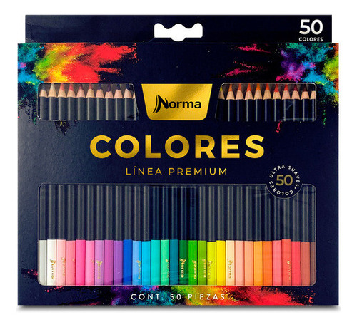 Norma Nuevos 50 Lapices De Colores Premium Profesionales