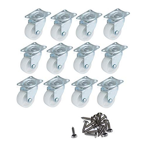  1 Caster Wheels Single Wheel Swivel Casters With Rubbe...