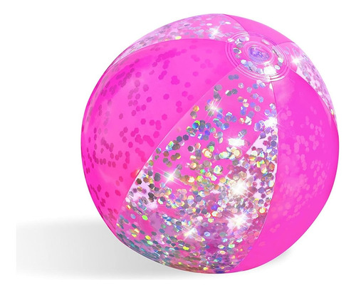 Pelota Inflable Con Purpurina Confeti Brillante Playa Pileta