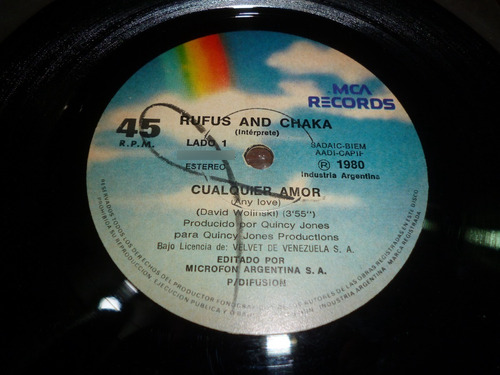 Lp Vinilo - Simple - Rufus And Chaka - Cualquier Amor