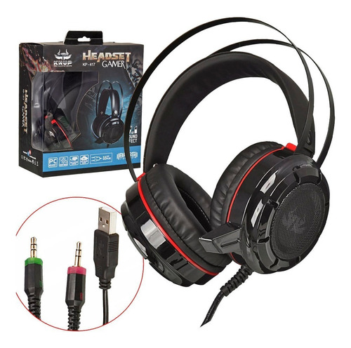 Acessórios Para Games Headset 7.1-kp 417 Pc Ps4 Xbox Brinde