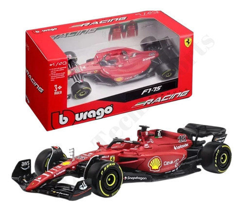 Miniatura F1 Ferrari F1-75 Leclerc #16 2022 1/43 Bburago