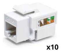 Comprar Keystone Jack Coupler Rj45 Cat6 Blanc Elisantech Pack 10 Und